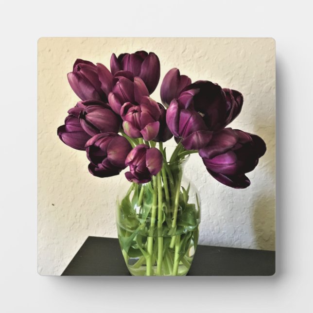 Queen of the Night Tulips Plaque (Front)