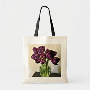 Queen of the Night Tulips Tote Bag