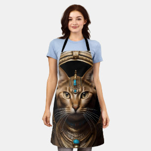 Queen of the Nile: Cleopatra the Cat in Headdress Apron