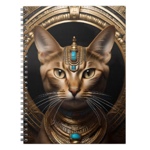 Queen of the Nile: Cleopatra the Cat in Headdress Notebook