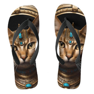 Queen of the Nile: Cleopatra the Cat in Headdress Thongs