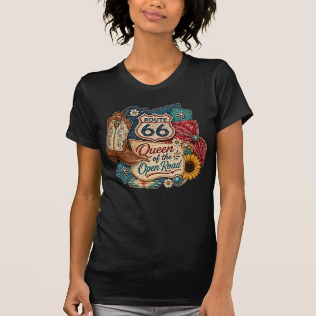 Queen of the Open Road Apparel T-Shirt (Front)