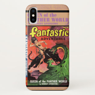 Queen of the Panther World:  Fantasy Pulp Fiction iPhone X Case