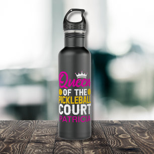 Queen of the Pickleball Court Personalised Name 710 Ml Water Bottle