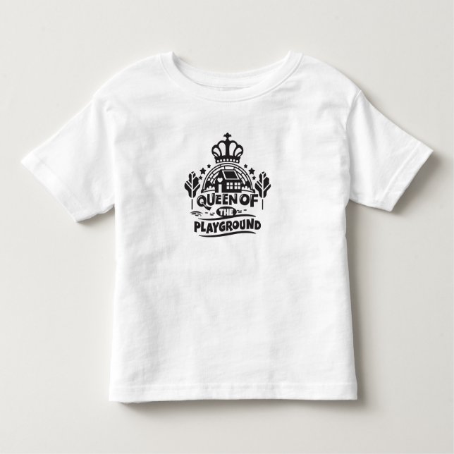 Queen Of The Playground Cute Children Quote Toddler T-Shirt (Front)