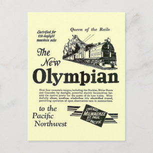 Queen of The Rails - New Olympian 1929 Postcard