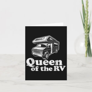 Queen Of The Rv Funny Camping Retro Motorhome Wome Card