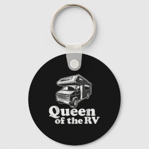 Queen Of The Rv Funny Camping Retro Motorhome Wome Key Ring