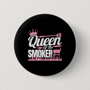 Queen Of The Smoker Grill Women Beef Brisket Smoki 6 Cm Round Badge
