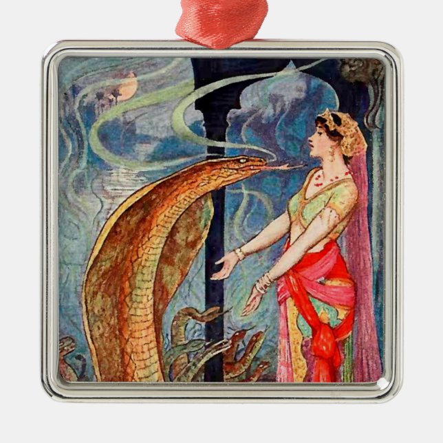 Queen of the Snakes Metal Ornament (Front)