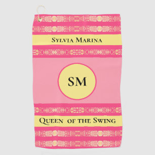 Queen of the Swing Pink Golf Towel