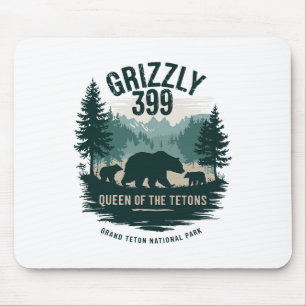 Queen Of The Tetons Grizzly 9 Bear Lovers National Mouse Pad