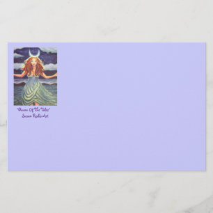 Queen Of The Tides Goddess Art Stationery