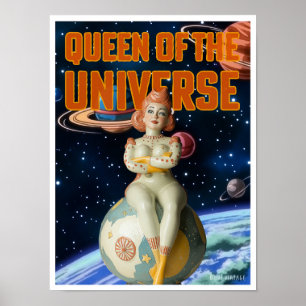 QUEEN OF THE UNIVERSE SCI-FI PRINT