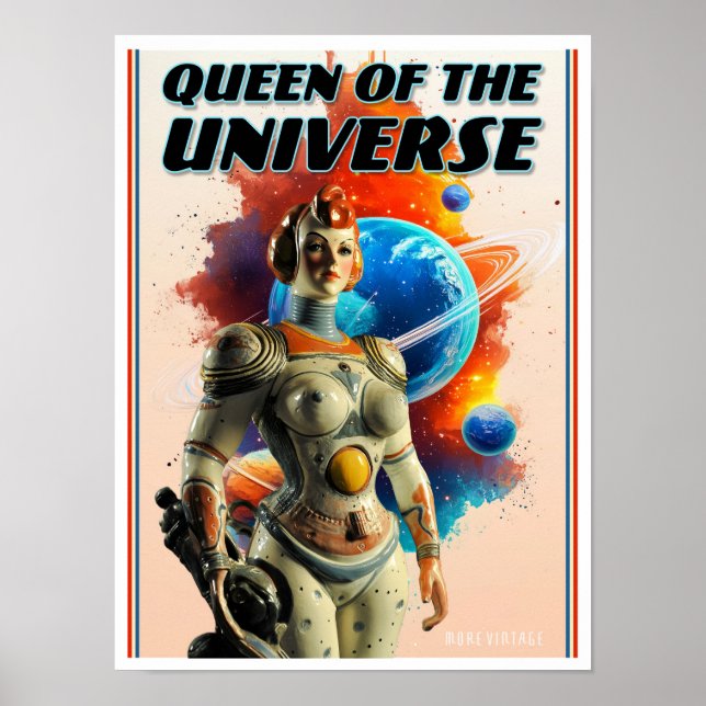 QUEEN OF THE UNIVERSE SCI-FI PRINT (Front)