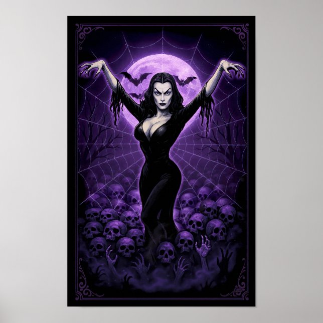 Queen of the Web – Gothic Vampire Poster (Front)