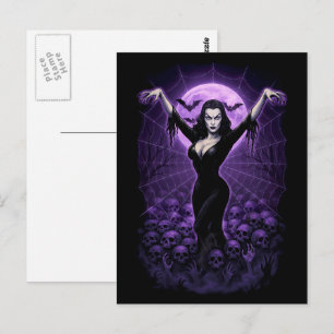 Queen of the Web Postcard – Gothic Vampire Art
