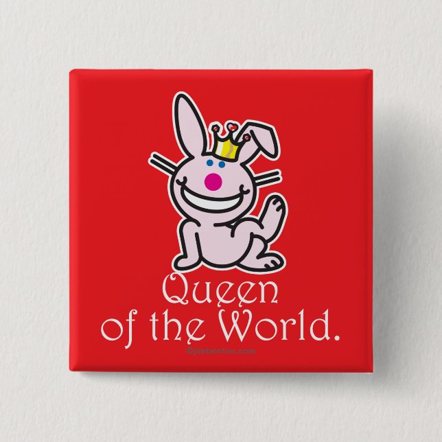 Queen Of The World 15 Cm Square Badge (Front)