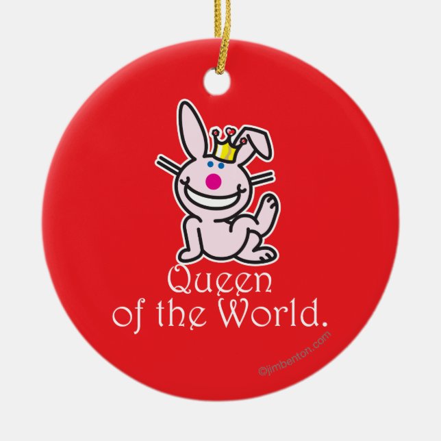 Queen Of The World Ceramic Tree Decoration (Front)