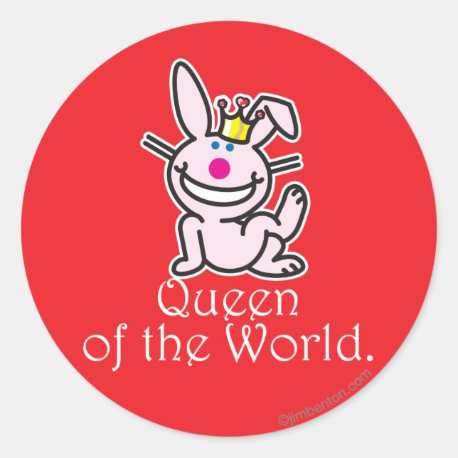 Queen Of The World Classic Round Sticker (Front)