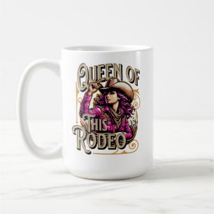 Queen of this Rodeo Pink, Cowgirl Gift, Girl Boss Coffee Mug