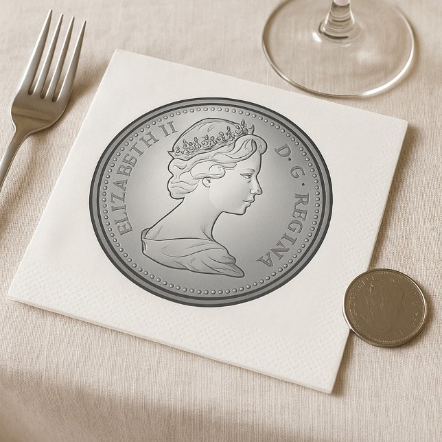 Queen On A Coin Napkin (Creator Uploaded)