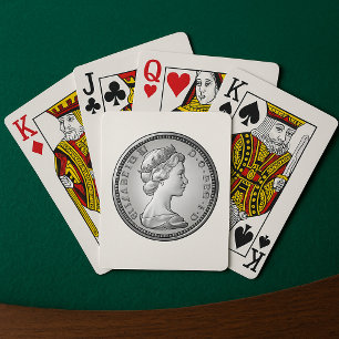 Queen On A Coin Playing Cards
