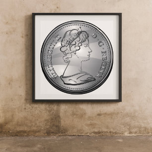 Queen On A Coin Poster