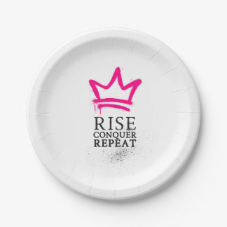 Queen Party Plates - Rise, Conquer, Repeat