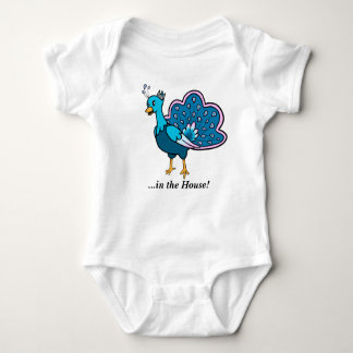 Queen Peacock in the House Baby Bodysuit