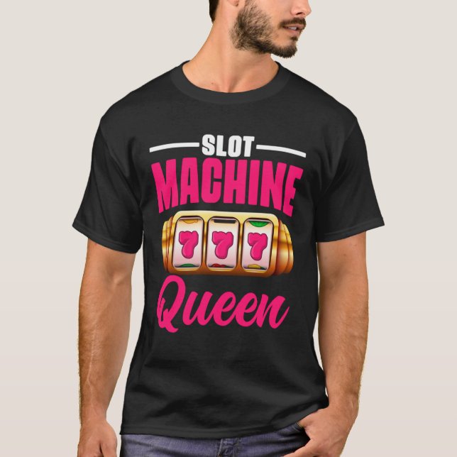 Queen Poker Player Casino Gambling Poker Cards Gam T-Shirt (Front)
