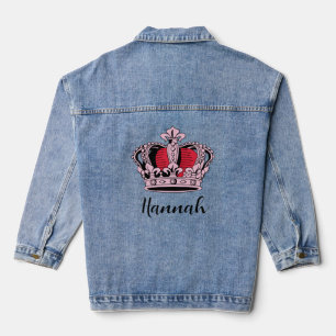 Queen Princess Crown Denim Jacket