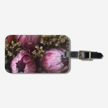 Queen protea bouquet luggage tag