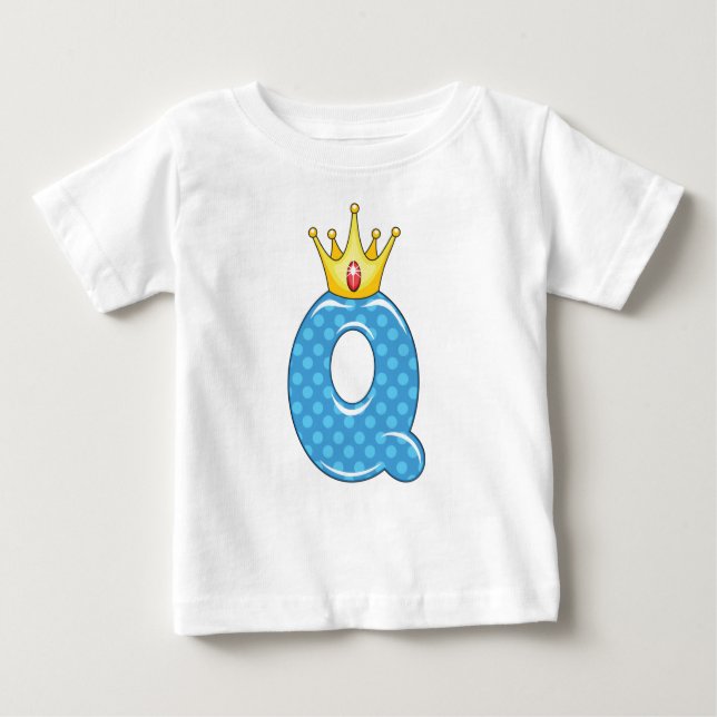 Queen - Q Alphabet with a Crown Baby T-Shirt (Front)
