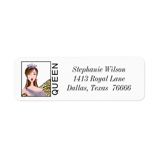 QUEEN RETURN ADDRESS LABEL (Front)