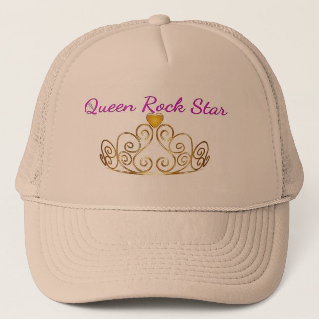 Queen Rockstar  Rose  Gold Hat (Front)