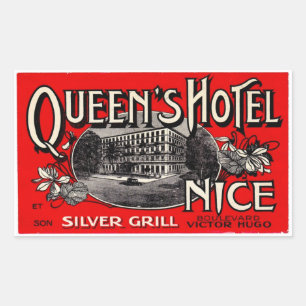 Queen' S Hotel (Nice) Rectangular Sticker