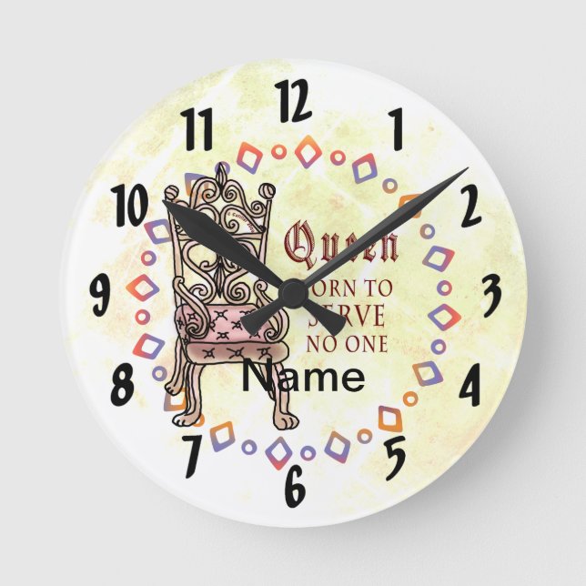 Queen Serves No One clock (Front)