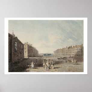 Queen Square, London, 1786 (w/c and pen and ink ov Poster