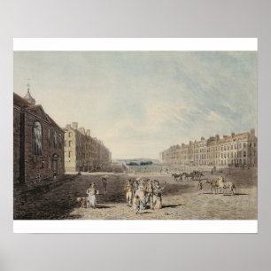 Queen Square, London, 1786 (w/c and pen and ink ov Poster