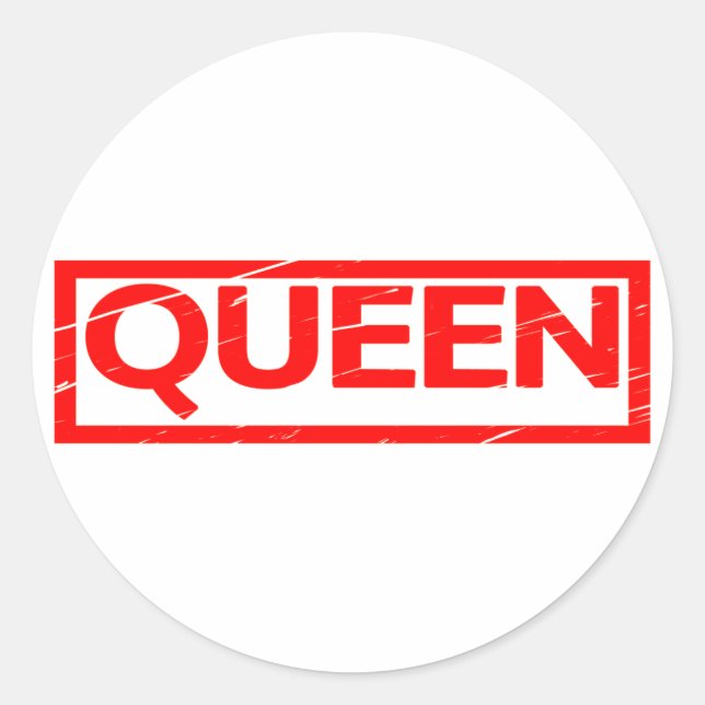 Queen Stamp Classic Round Sticker (Front)
