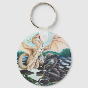 Queen Takes King Key Ring
