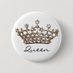 Queen Tiara Gem button