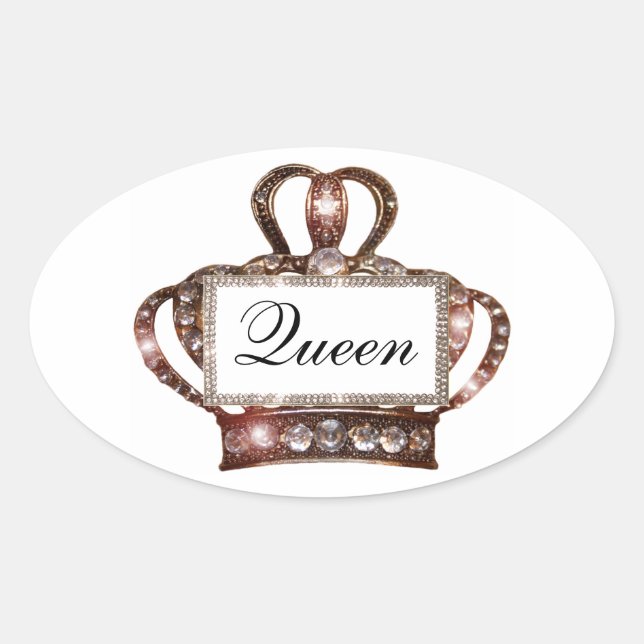 "Queen" Tiara Label Stickers (Front)