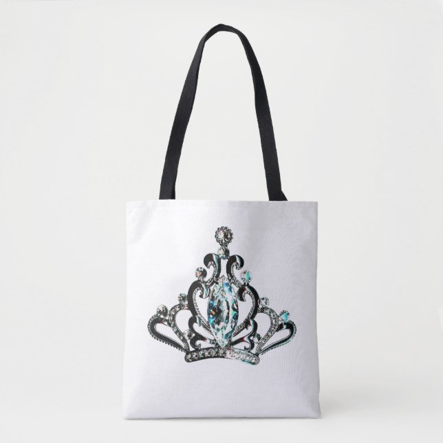 "Queen" Tiara Tote Bag (Front)