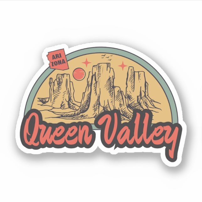 Queen Valley, Arizona  Sticker (Front)