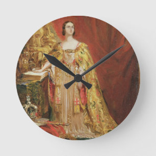 Queen Victoria (1819-1901) Taking the Coronation O Round Clock
