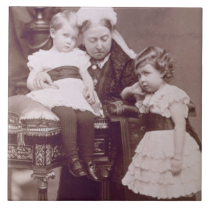 Queen Victoria (1819-1901) with her grandchildren, Ceramic Tile
