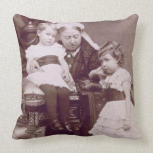 Queen Victoria (1819-1901) with her grandchildren, Cushion