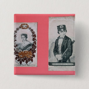 Queen Victoria and Prince Albert bookmarks 15 Cm Square Badge